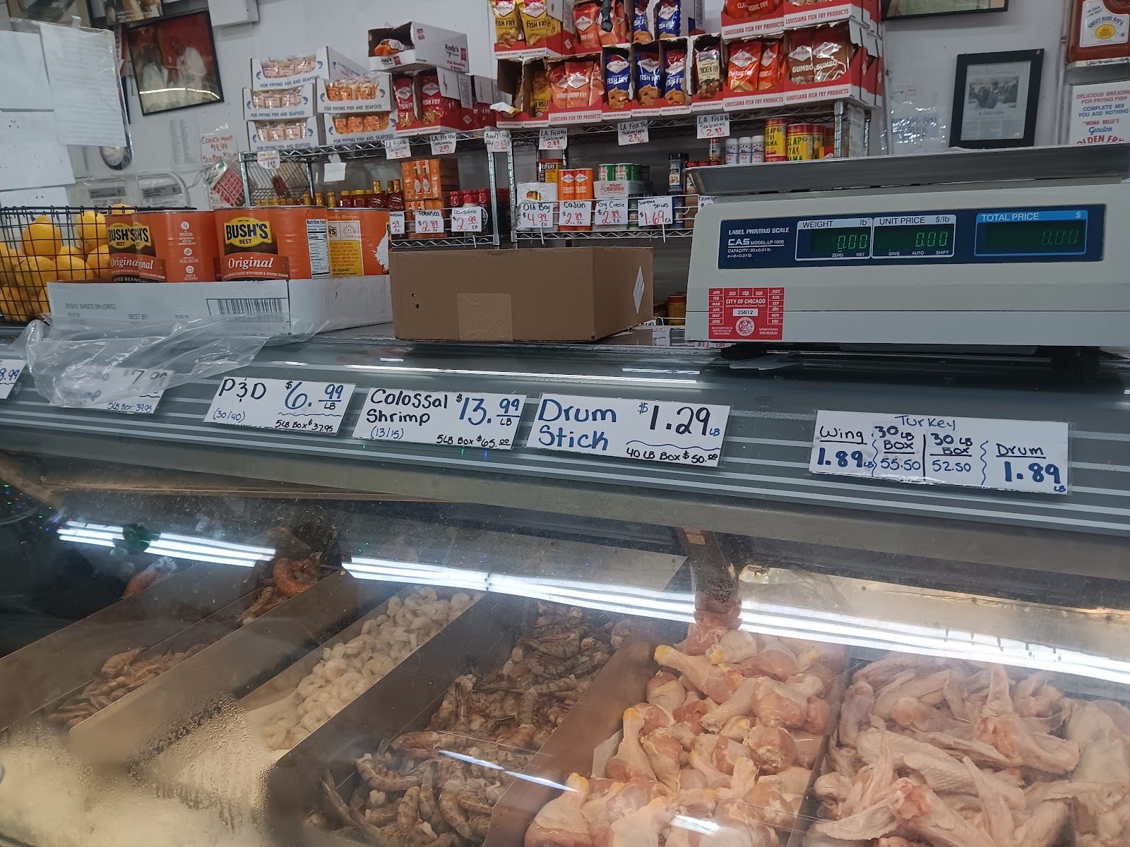The counter at Market Fisheries